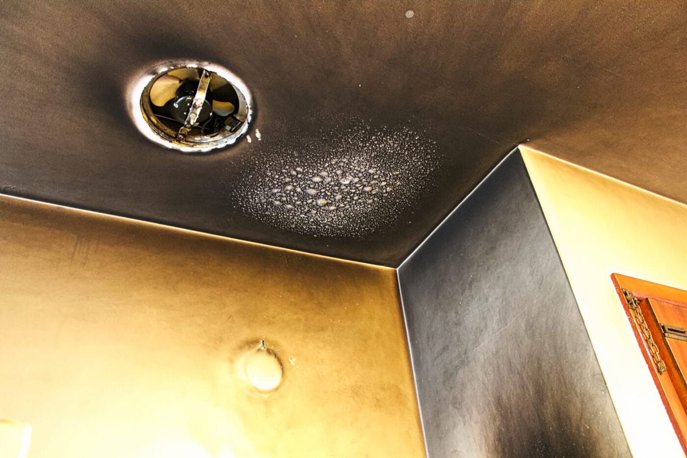 smoked up ceiling after a kitchen fire